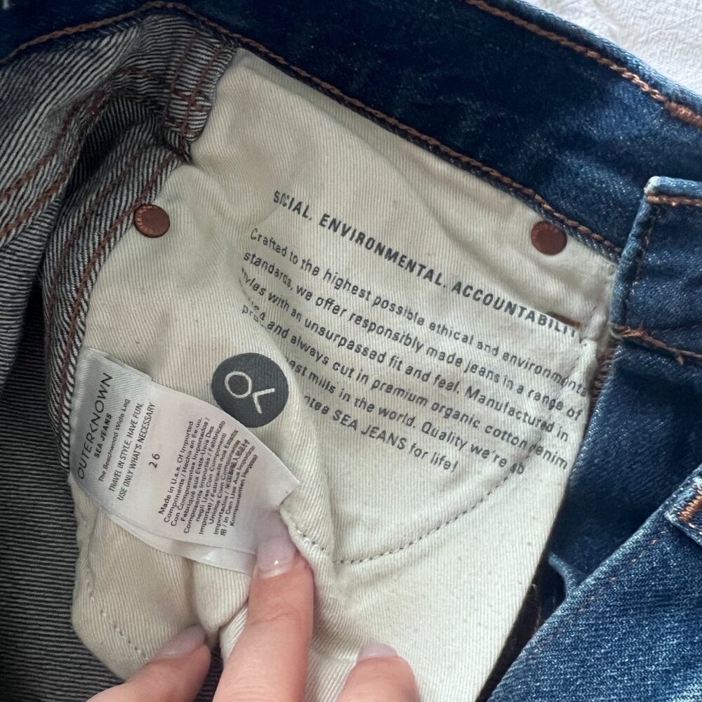 NWT Outerknown Brook Wide Leg Jeans - Picture 11 of 11